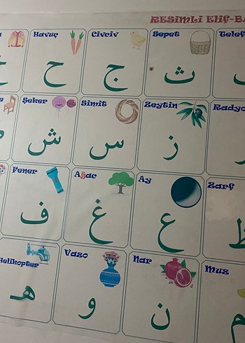 Resimli Elif-Ba yapışkan tahta - Görsel 4