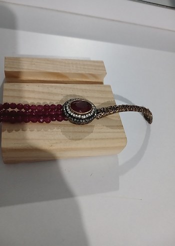 Diğer Bordo Boncuklu Bohem Kadın Bileklik