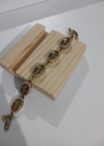 Beden Altın Renk Zincir Detaylı Vintage Bileklik