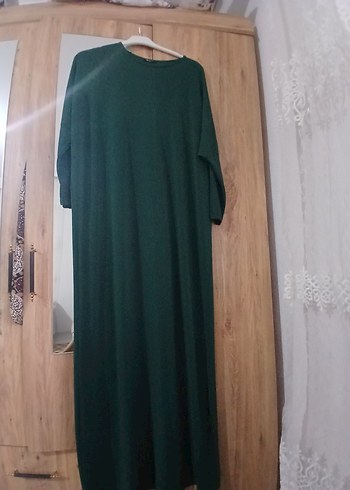 Diğer Yeşil Uzun Kollu Salaş Kadın Elbise