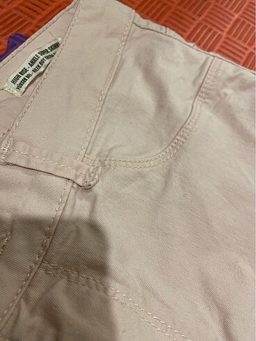 Yüksek bel toz pembe bayan pantolon 40 - Görsel 7