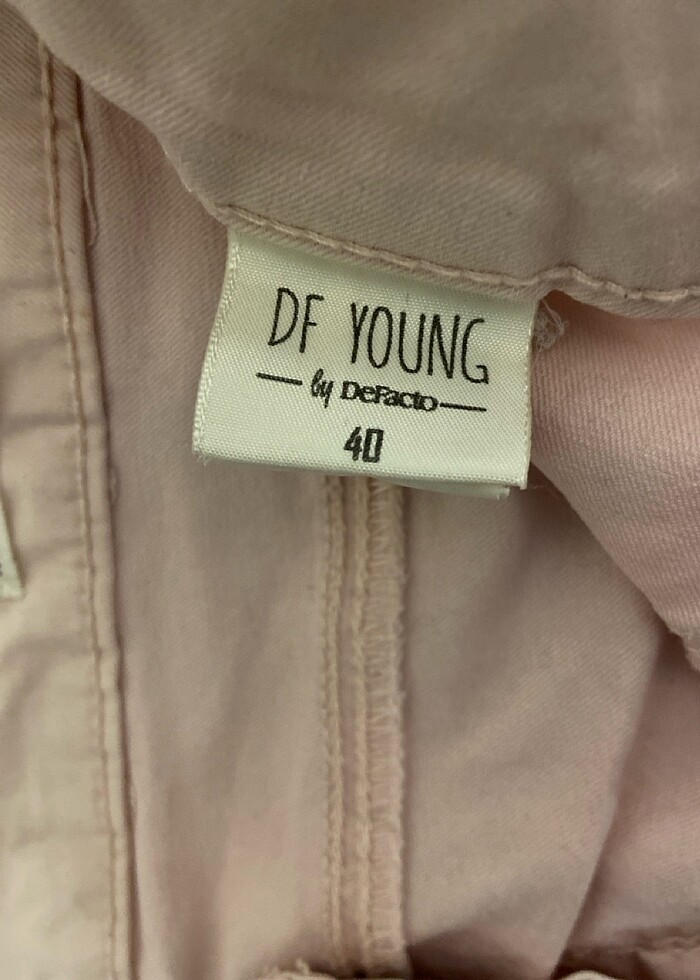 Yüksek bel toz pembe bayan pantolon 40 - Görsel 3