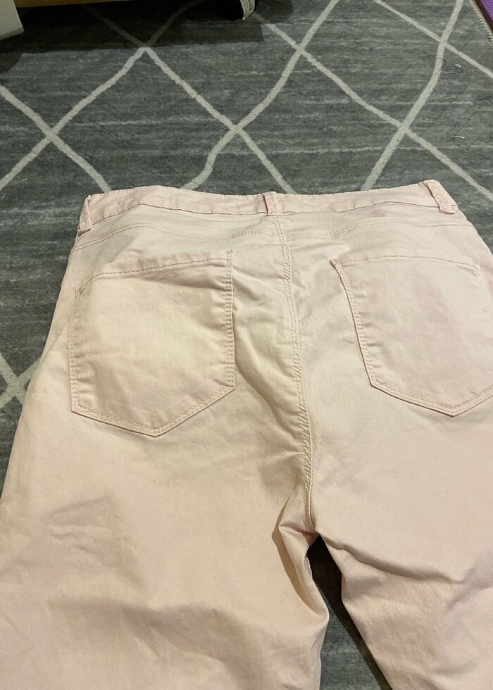 Yüksek bel toz pembe bayan pantolon 40 - Görsel 5