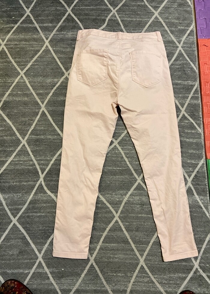 Yüksek bel toz pembe bayan pantolon 40 - Görsel 4