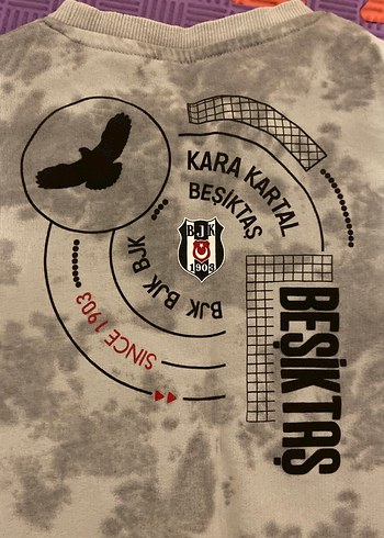 BJK  yuvası Gri Desenli Erkek çocuk Sweatshirt 6 yaş - Görsel 8