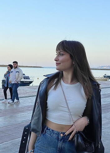 Siyah deri ceket 