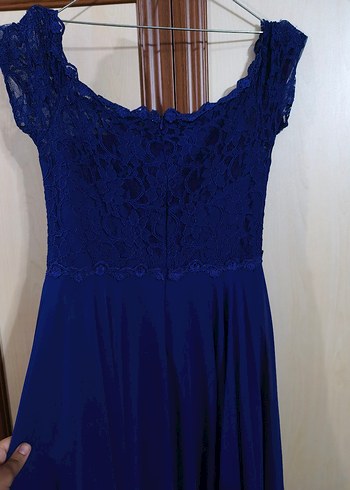 mavi kısa abiye - Görsel 5