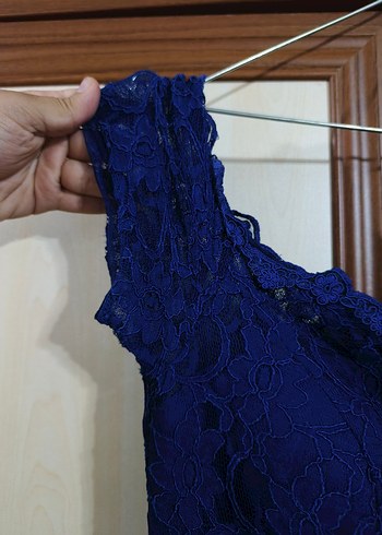 mavi kısa abiye - Görsel 3