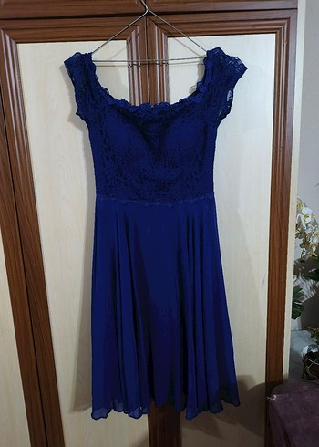 mavi kısa abiye - Görsel 4