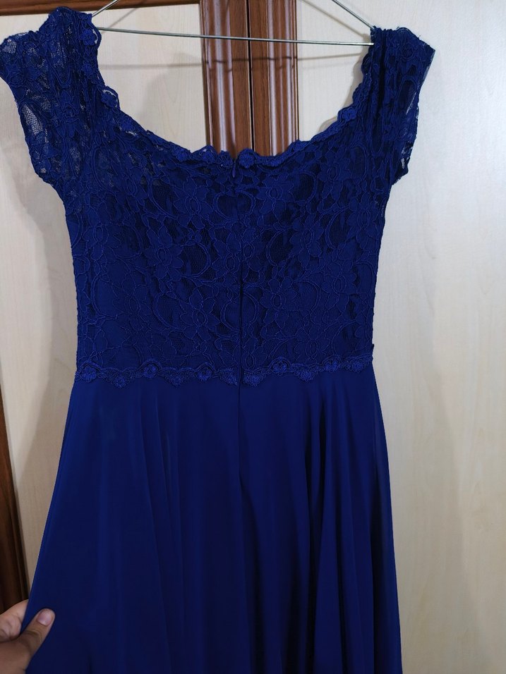 mavi kısa abiye - Görsel 5