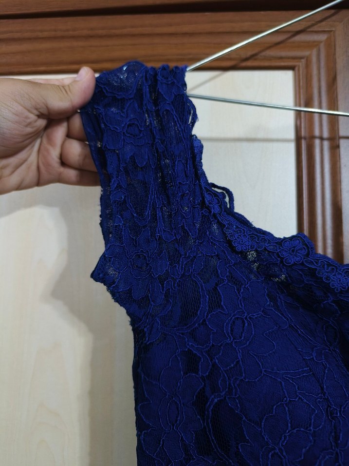 mavi kısa abiye - Görsel 3