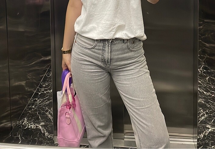 36 Beden d96 stradivarius gri jean