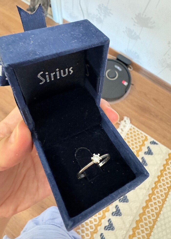 Pırlanta yüzük 0,12 karat, beyaz altın - Görsel 3