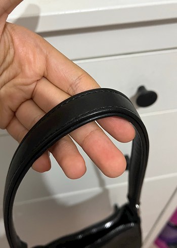 LC Waikiki Siyah Deri Tokalı Minimalist Kadın Çanta