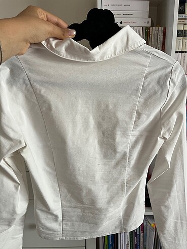 bershka büzgülü gömlek - Görsel 6