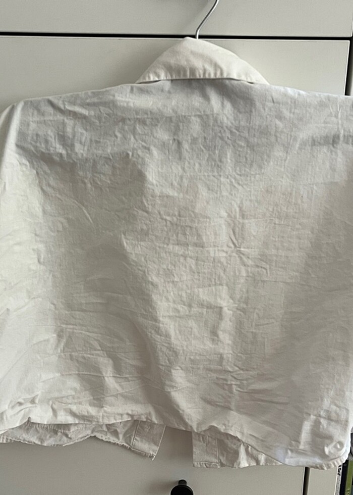 defacto kısa kollu beyaz gömlek - Görsel 5