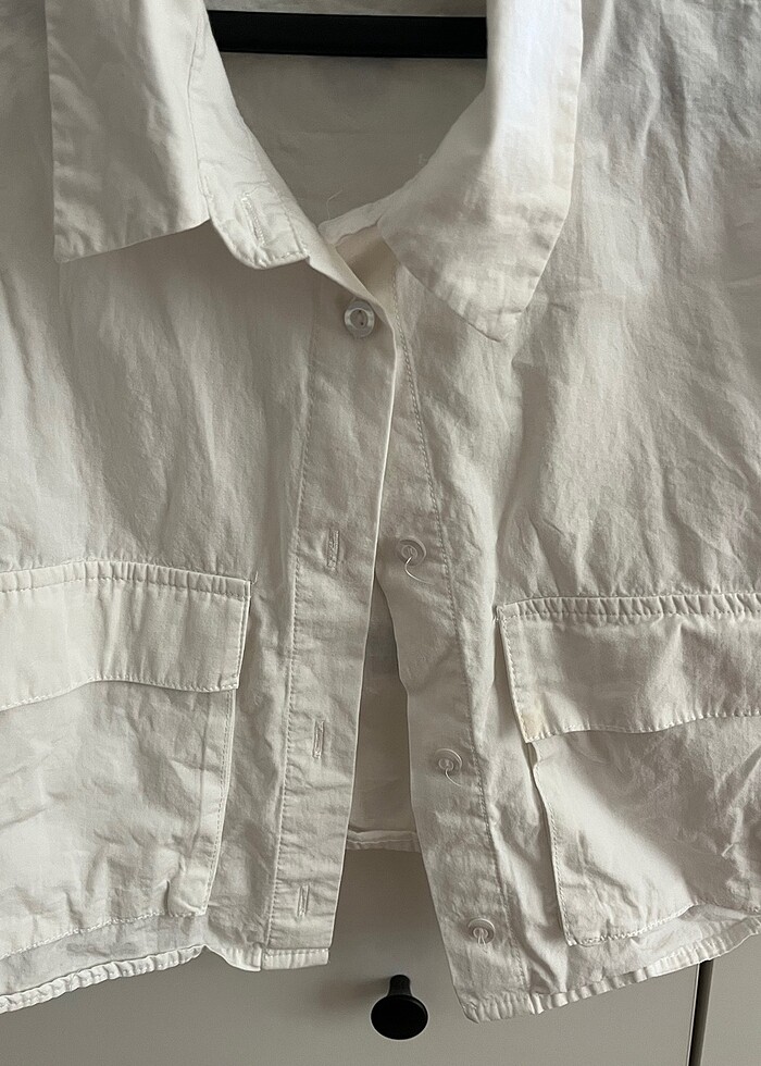 defacto kısa kollu beyaz gömlek - Görsel 3