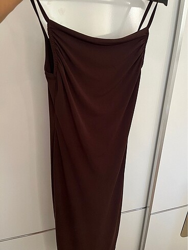 trendyolmilla kahve elbise - Görsel 7