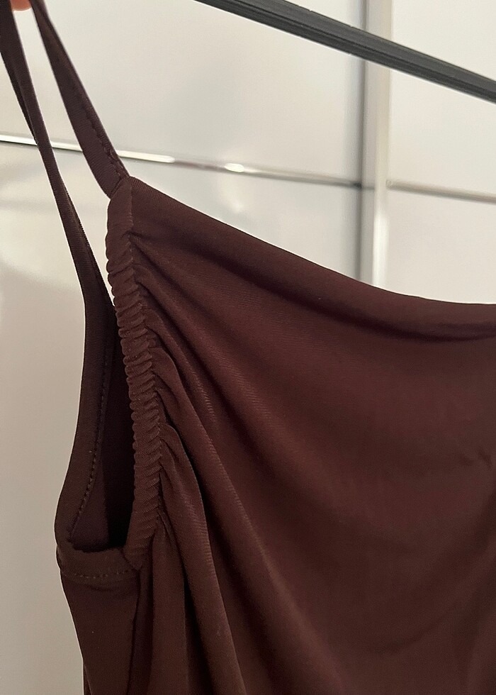 trendyolmilla kahve elbise - Görsel 5