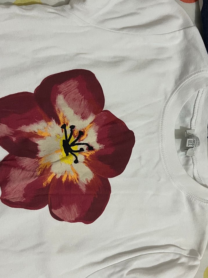 pull and bear çiçekli tshirt - Görsel 3