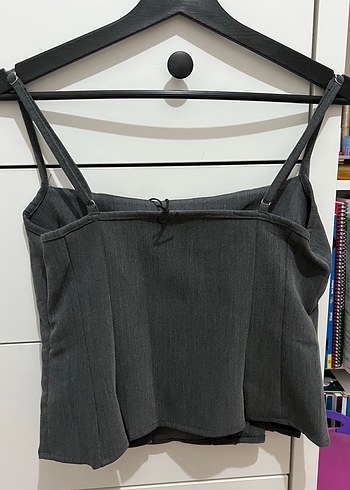 bershka gri bluz - Görsel 4