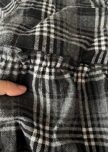 Gri Ekose Desenli Hamile elbise - Görsel 6