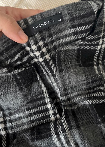 Gri Ekose Desenli Hamile elbise - Görsel 4