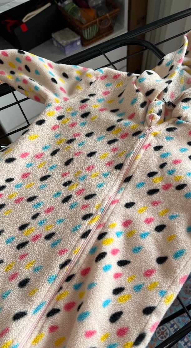 Kapüşonlu, Fermuarlı Bebek Kız Tulum - Görsel 2