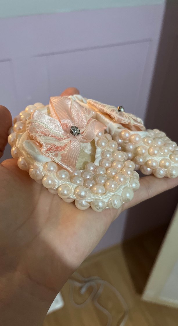 İnci İşlemeli Pembe Kız Çocuk Özel Ayakkabı - Görsel 4