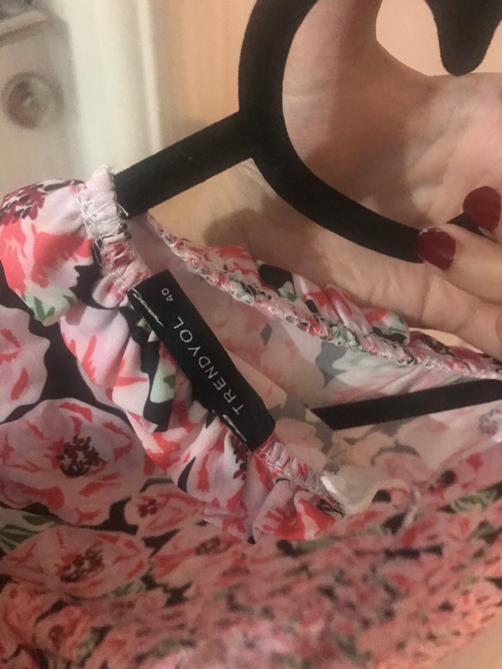 Dantel Detaylı Pembe Mini Elbise - Görsel 3