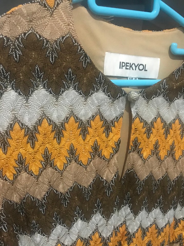 Bohem Uzun Pilili Triko Elbise - Görsel 2