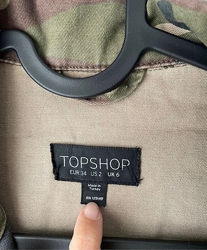 34 Beden çeşitli Renk TOPSHOP CEKET KAMUFLAJ DESEN
