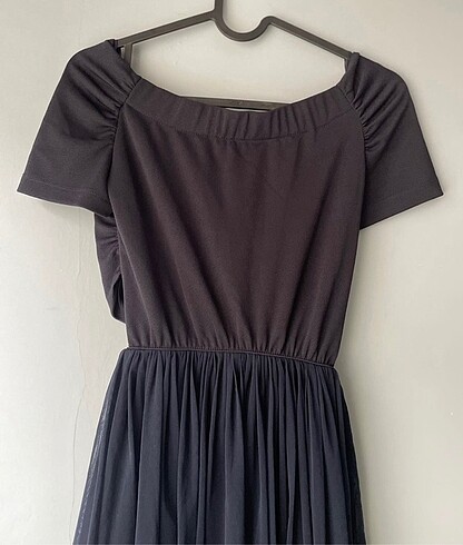 Zara Basic Tüllü Etekli Astarlı Elbise - Görsel 6