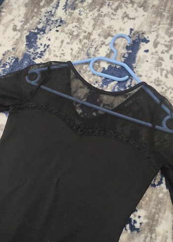 Diğer Siyah Uzun Kollu Dantel Detaylı Gotik Elbise
