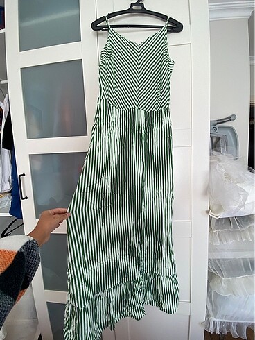 LC Waikiki Lc Wakiki Çizgili Maxi Elbise