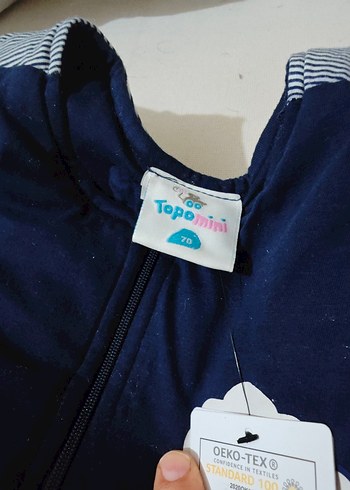 Erkek  kız   Fermuarlı Gri Uyku Tulumu 70 cm olan satıldı - Görsel 6