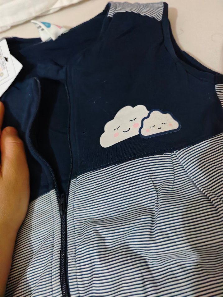 Erkek  kız   Fermuarlı Gri Uyku Tulumu 70 cm olan satıldı - Görsel 3