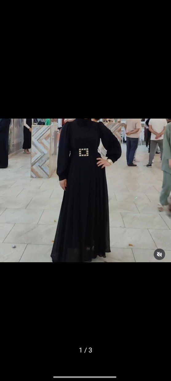 Siyah Uzun Kollu abiye  Uzun Elbise - Görsel 2