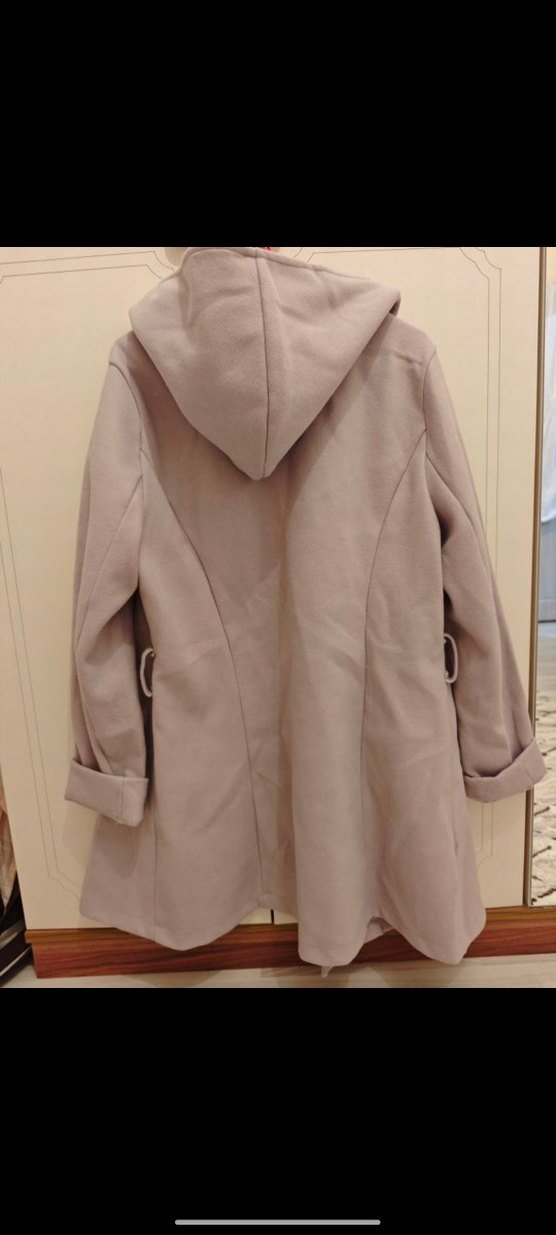Kapişonlu Açık mor Kaban Sadece bir kere giyildi - Görsel 2