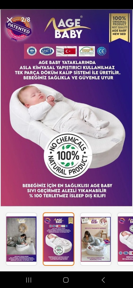 Bebekler için Tek Parça Döküm reflü yatağı - Görsel 3