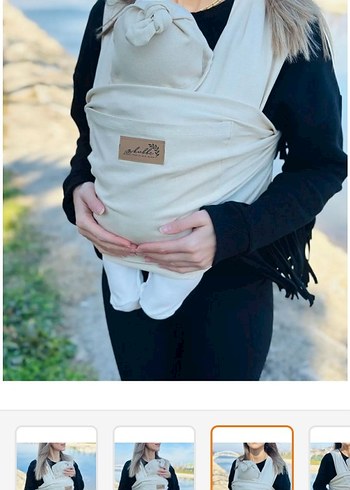 Bebek Taşıma Slingi Beyaz - Görsel 2