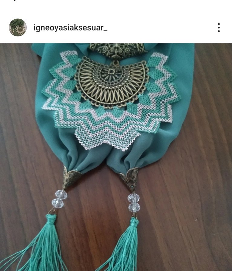 Boncuk İşlemeli Siyah Bohem Kadın Şal - Görsel 2