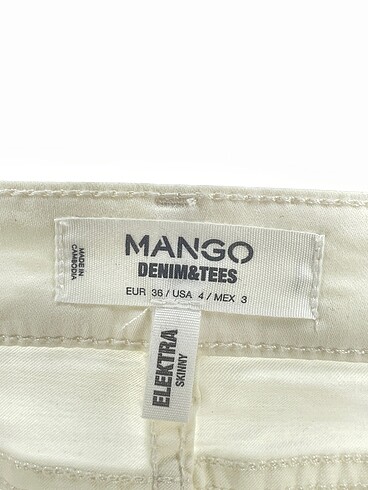 36 Beden beyaz Renk Mango Jean / Kot %70 İndirimli.