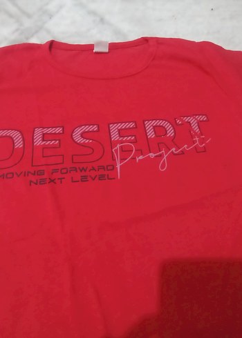 Kız Çocuk Kırmızı Baskılı Tişört - Görsel 2