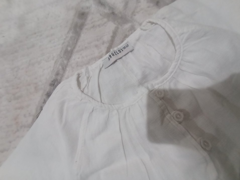 Beyaz Keten çocuk Kumaş Pantolon - Görsel 2