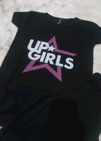 Kızlar İçin Siyah Baskılı Tişört - Görsel 2