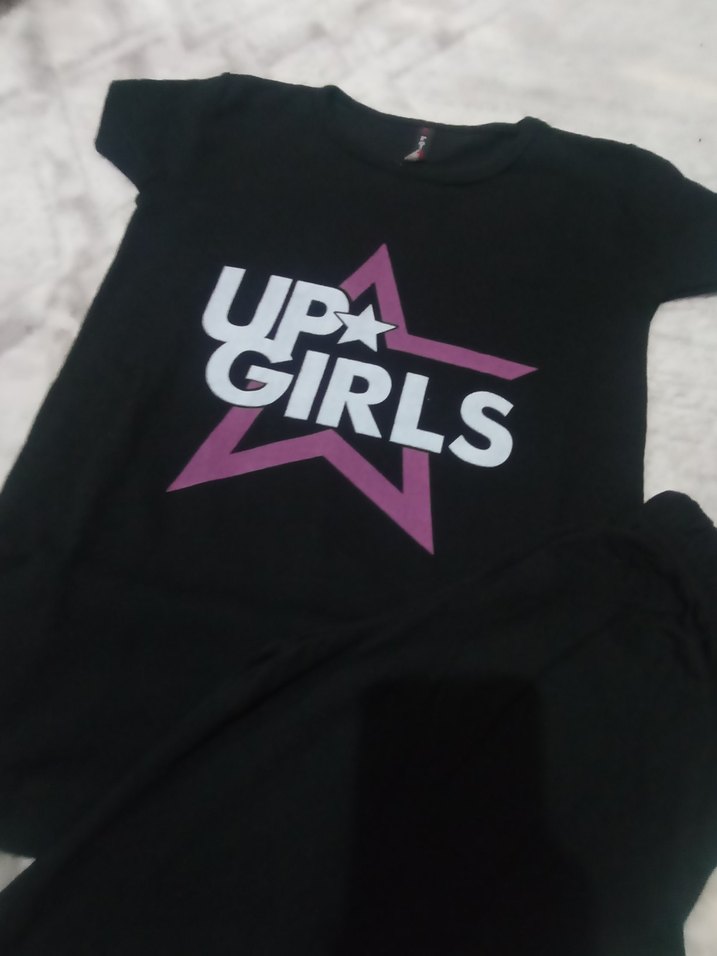 Kızlar İçin Siyah Baskılı Tişört - Görsel 2