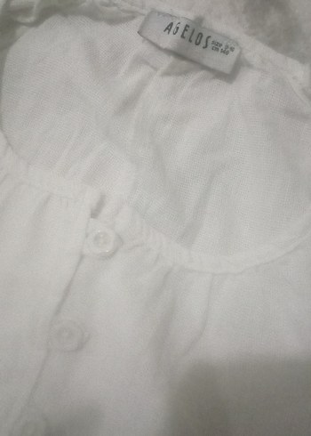 Beyaz Midi Keten Çocuk Kumaş Pantolon - Görsel 4