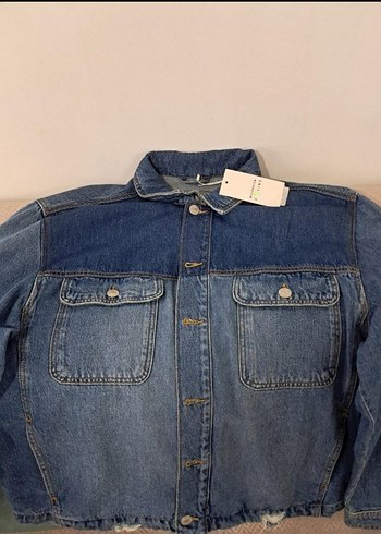 Erkek Mavi Düğmeli Denim Ceket - Görsel 2