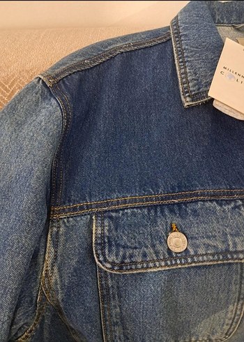 Erkek Mavi Düğmeli Denim Ceket - Görsel 3